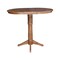 International Concepts Round 36 in Round Top Pedestal Table with 12 in Leaf, 42.1 in H, Distressed Oak, 36 in W, 48 in L K42-36RXT-27B-6B-2 - alternate 9